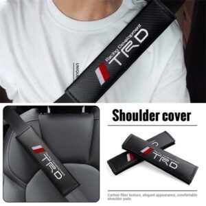 TRD Racing Development Seat Belt Shoulder Pad – Car Seat Belt Cover Carbon Fiber Style 2pcs  |  TRD Racing Development Seat Belt Shoulder Pad – গাড়ির সিট বেল্ট কভার (কার্বন ফাইবার স্টাইল) 2pcs