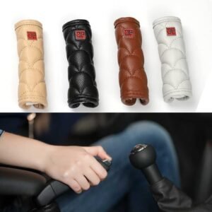 Car Hand Brake Cover Fiber Leather Cover Black – Protective Sleeve Parking Brake Case  |  কার হ্যান্ড ব্রেক কভার ফাইবার লেদার কালো – প্রটেকটিভ পার্কিং ব্রেক স্লিভ