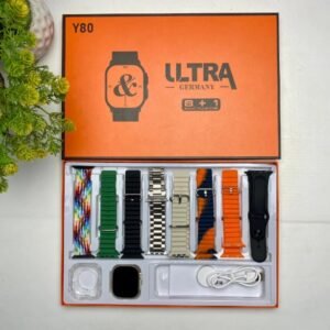 Y80 Ultra Smart Watch | 8 in 1 Strap Combo (Ultra Germany Design)  ।   Y80 Ultra Smart Watch | 8 in 1 Strap Combo আল্ট্রা স্মার্ট ওয়াচ