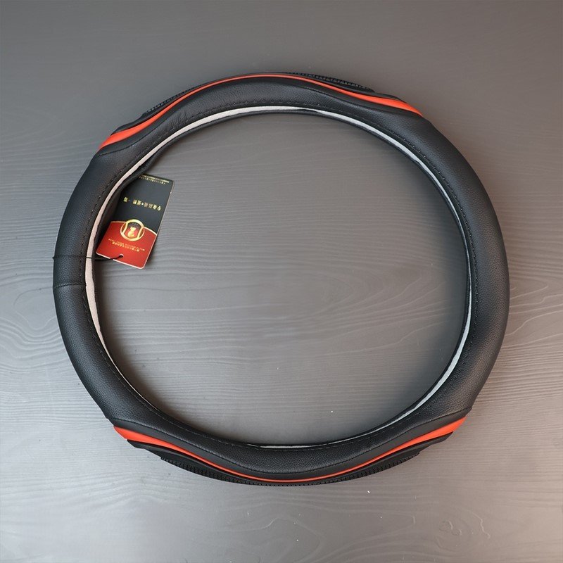 Car Steering Wheel Cover Leather – Anti Slip Comfortable Steering Cover Universal Fit | কার স্টিয়ারিং হুইল কভার লেদার – অ্যান্টি স্লিপ আরামদায়ক স্টিয়ারিং কভার - Image 2