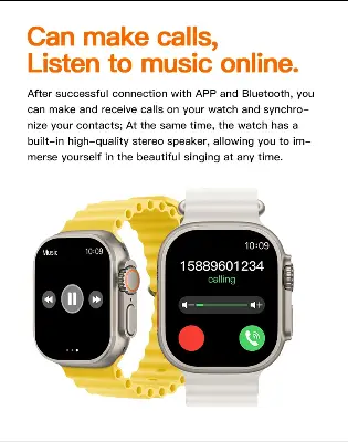 T900 Ultra Smart Watch – 2.09” BIG Infinite Display, Bluetooth Calling Smartwatch | T900 আল্ট্রা স্মার্ট ওয়াচ - 2.09” বিগ ইনফিনিট ডিসপ্লে, ব্লুটুথ কলিং স্মার্টওয়াচ - Image 9