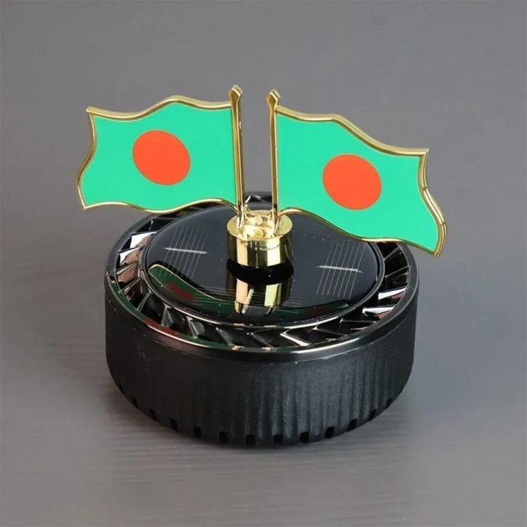 Flag Solar Rotating Car Perfume – Dashboard Air Freshener Ornament | ফ্ল্যাগ সোলার রোটেটিং কার পারফিউম – ড্যাশবোর্ড এয়ার ফ্রেশনার অর্নামেন্ট - Image 2