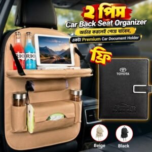 Multipockets Car Seat Back Organizer | Perfect for Road Trips & Daily Driving