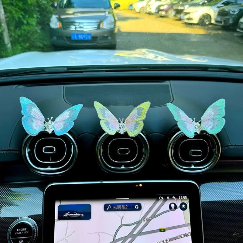 Car Air Vent Butterfly Decoration | Dashboard Butterfly Ornament | কার এয়ার ভেন্ট বাটারফ্লাই ডেকোরেশন | ড্যাশবোর্ড বাটারফ্লাই শোপিস - Image 2