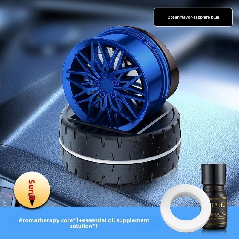Car Wheel Shape Air Freshener – Rotating Alloy Rim Design Air Vent Perfume Diffuser | গাড়ির হুইল ডিজাইন এয়ার ফ্রেশনার – রোটেটিং অ্যালয় রিম এয়ার ভেন্ট পারফিউম ডিফিউজার - Image 5