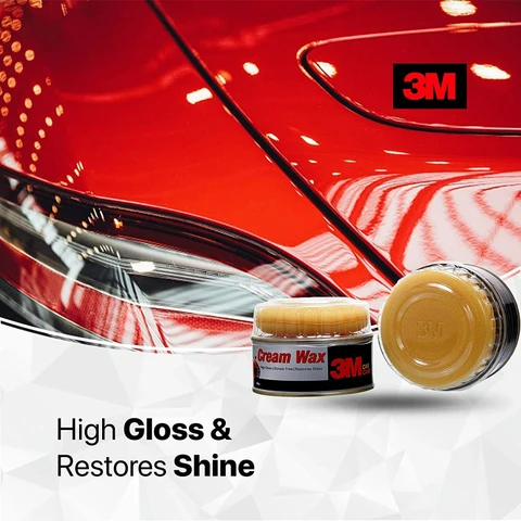 3M Cream Wax Car high Gloss Restores Shine | 3M ক্রিম ওয়াক্স কার হাই গ্লস চকচকে পুনরুদ্ধার করে - Image 4