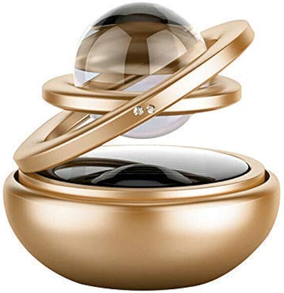 Double Ring Solar with Crystal Ball Car Perfume Diffuser | - Image 2