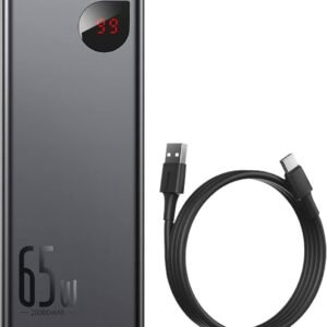 Baseus Adaman 65W Fast Charging 20000mAh Power Bank with Digital LED Display (Type-C Supported) | Baseus Adaman 65W ফাস্ট চার্জিং 20000mAh ডিজিটাল ডিসপ্লে পাওয়ার ব্যাংক (Type-C সাপোর্ট)