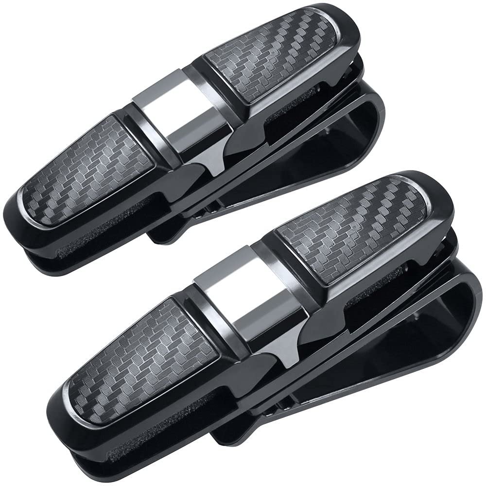 Car Sun Visor Glasses Holder Clip – Universal Sunglasses Storage Clip (2 PCS Set) | গাড়ির সান ভিসর চশমা হোল্ডার ক্লিপ – ইউনিভার্সাল সানগ্লাস স্টোরেজ (২ পিস সেট) - Image 2