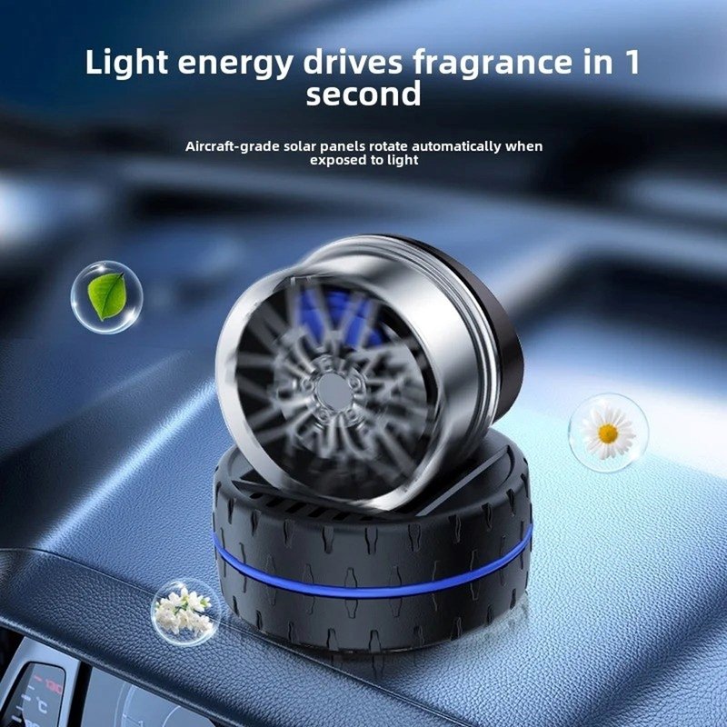 Car Wheel Shape Air Freshener – Rotating Alloy Rim Design Air Vent Perfume Diffuser | গাড়ির হুইল ডিজাইন এয়ার ফ্রেশনার – রোটেটিং অ্যালয় রিম এয়ার ভেন্ট পারফিউম ডিফিউজার - Image 3