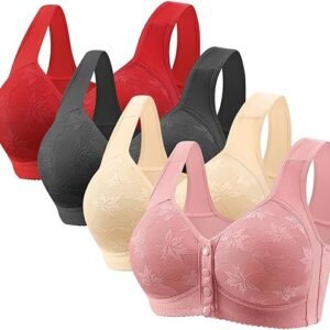 Women’s Front Button Cotton Bra | Wireless Soft & Comfortable Everyday Bra | নারীদের ফ্রন্ট বাটন কটন ব্রা | ওয়্যারলেস আরামদায়ক ডেইলি ব্রা