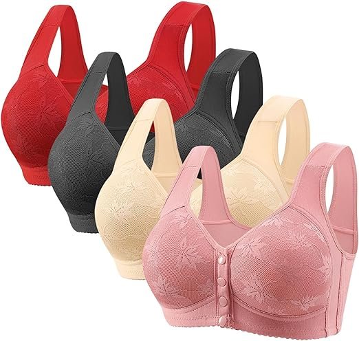 Women’s Front Button Cotton Bra | Wireless Soft & Comfortable Everyday Bra | নারীদের ফ্রন্ট বাটন কটন ব্রা | ওয়্যারলেস আরামদায়ক ডেইলি ব্রা