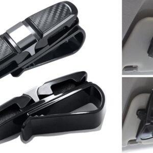 Car Sun Visor Glasses Holder Clip – Universal Sunglasses Storage Clip (2 PCS Set)  |  গাড়ির সান ভিসর চশমা হোল্ডার ক্লিপ – ইউনিভার্সাল সানগ্লাস স্টোরেজ (২ পিস সেট)