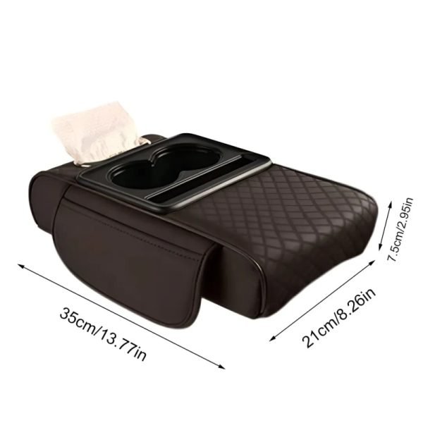 Universal Car Seat Armrest Cushion with Storage Box & Cup Holder – Premium Center Console Arm Support | ইউনিভার্সাল কার সিট আর্মরেস্ট কুশন স্টোরেজ বক্স ও কাপ হোল্ডারসহ – প্রিমিয়াম সেন্টার কনসোল সাপোর্ট - Image 9