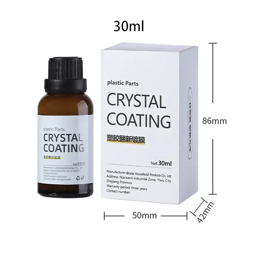 Plastic Parts Crystal Coating 30ml – Car Plastic Shine & Protection Liquid | প্লাস্টিক পার্টস ক্রিস্টাল কোটিং ৩০মিলি – গাড়ির প্লাস্টিক শাইন ও প্রটেকশন লিকুইড - Image 4