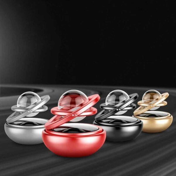 Double Ring Solar with Crystal Ball Car Perfume Diffuser |