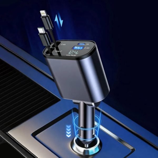 Fast Car USB Charger 3A Output - Dual Port (USB-A + USB-C) - 12/24V Cigarette Lighter Adapter | 3A আউটপুট কার USB চার্জার – ডুয়াল পোর্ট (USB-A ও USB-C) – 12/24V গাড়ির জন্য - Image 4