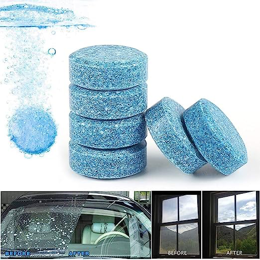 Effervescent Glass Cleaning Tablet for Car Windshield & Window Cleaner | গ্লাস ক্লিনিং ইফারভেসেন্ট ট্যাবলেট – কার উইন্ডশিল্ড ও জানালা পরিষ্কার ট্যাব