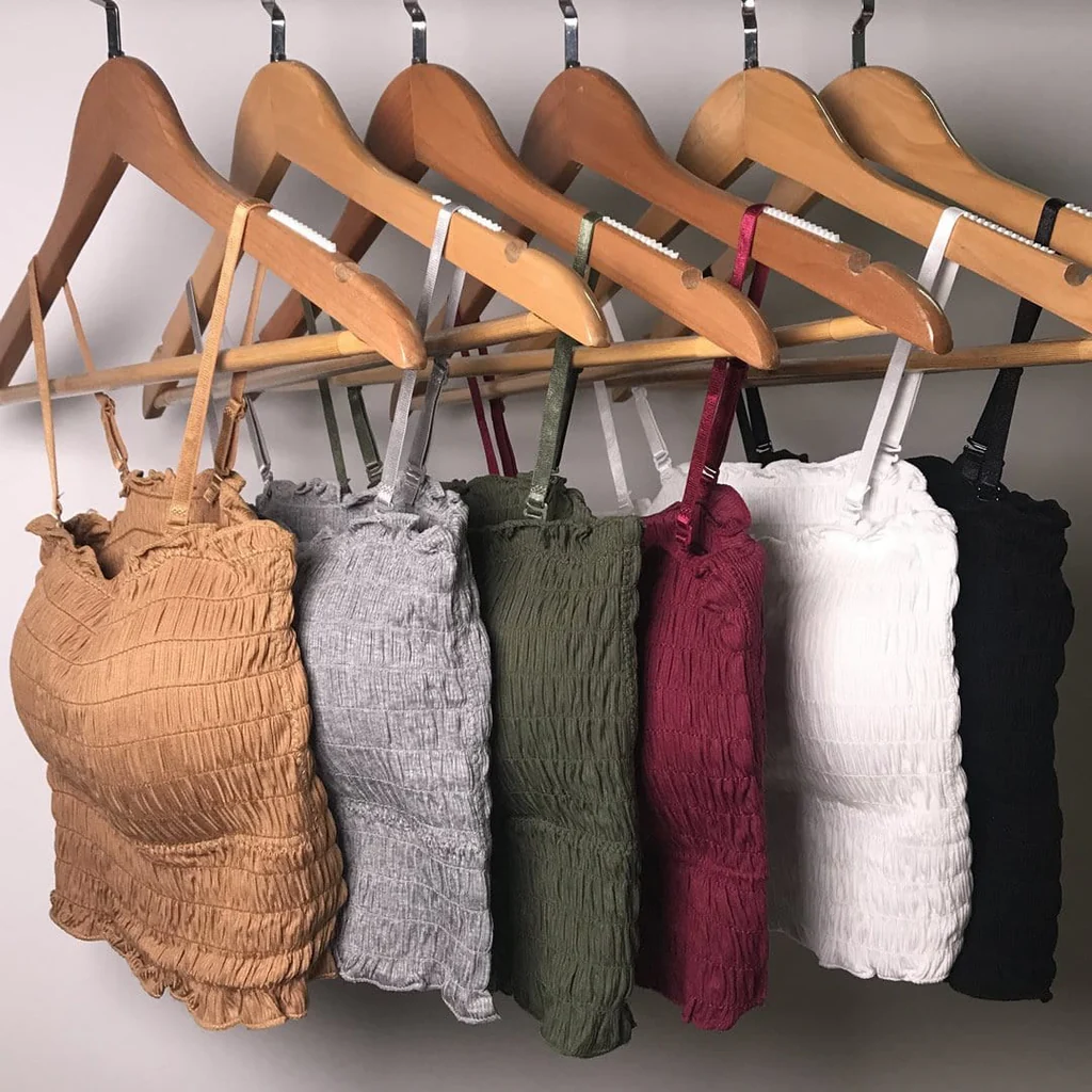 Women’s Smocked Stretchable Camisole Crop Top – Sleeveless Slim Fit Tank Top | মেয়েদের স্মকড স্ট্রেচেবল ক্যামিসোল ক্রপ টপ – স্লিভলেস স্লিম ফিট ট্যাংক টপ - Image 5