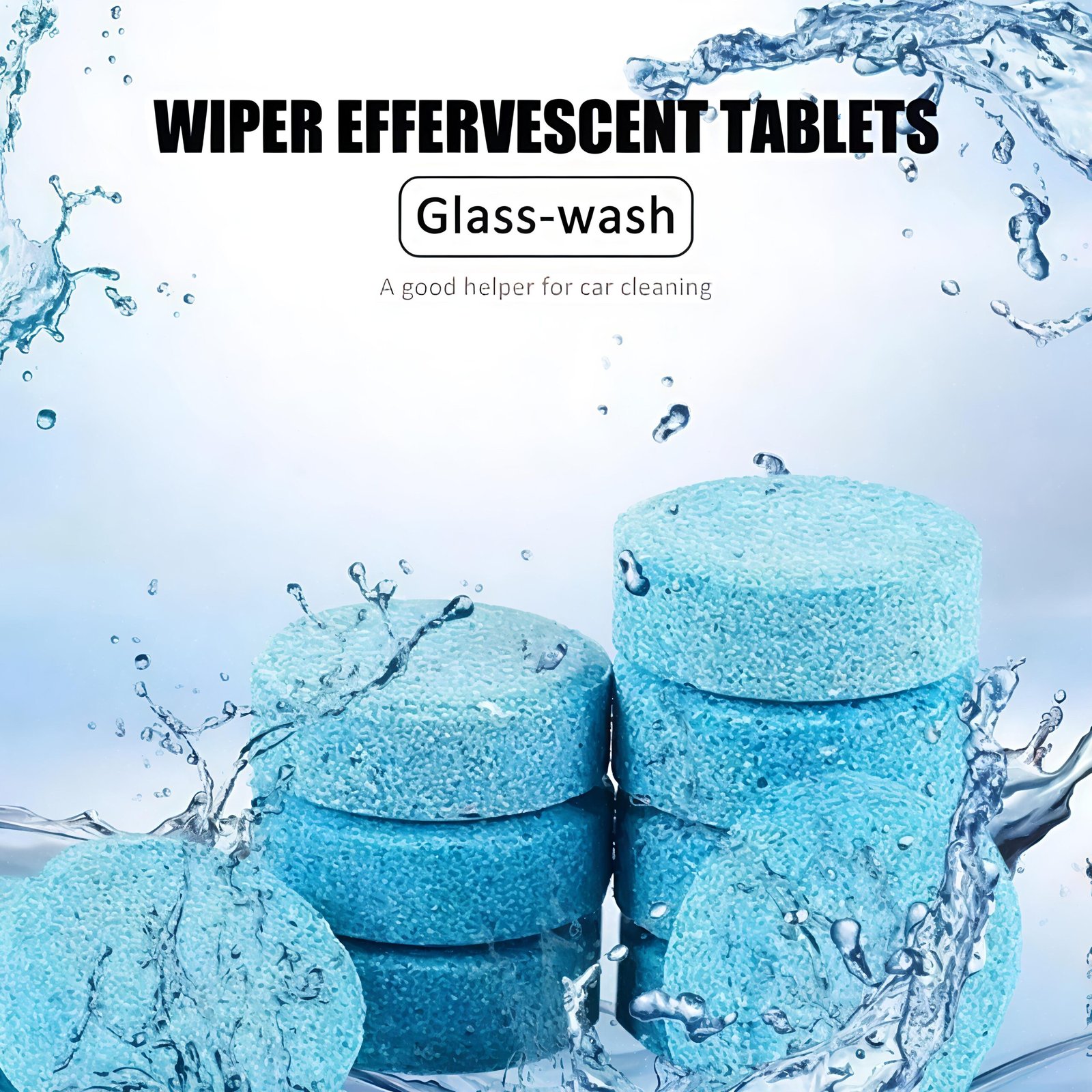 Effervescent Glass Cleaning Tablet for Car Windshield & Window Cleaner | গ্লাস ক্লিনিং ইফারভেসেন্ট ট্যাবলেট – কার উইন্ডশিল্ড ও জানালা পরিষ্কার ট্যাব - Image 5