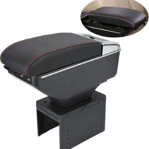 Universal Car Center Console Armrest Box with Dual USB Charging Ports | ইউনিভার্সাল কার সেন্টার কনসোল আর্মরেস্ট বক্স USB চার্জিং পোর্টসহ