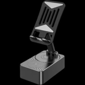 KISONLI M-1 Wireless Folding Bracket RGB Light Adjustable Mobile Phone Stand | Desk Phone Holder for Video, Gaming & Live Streaming | ভিডিও, গেমিং এবং লাইভ স্ট্রিমিংয়ের জন্য KISONLI M-1 ওয়্যারলেস ফোল্ডিং ব্র্যাকেট RGB লাইট অ্যাডজাস্টেবল মোবাইল ফোন স্ট্যান্ড ডেস্ক ফোন হোল্ডার