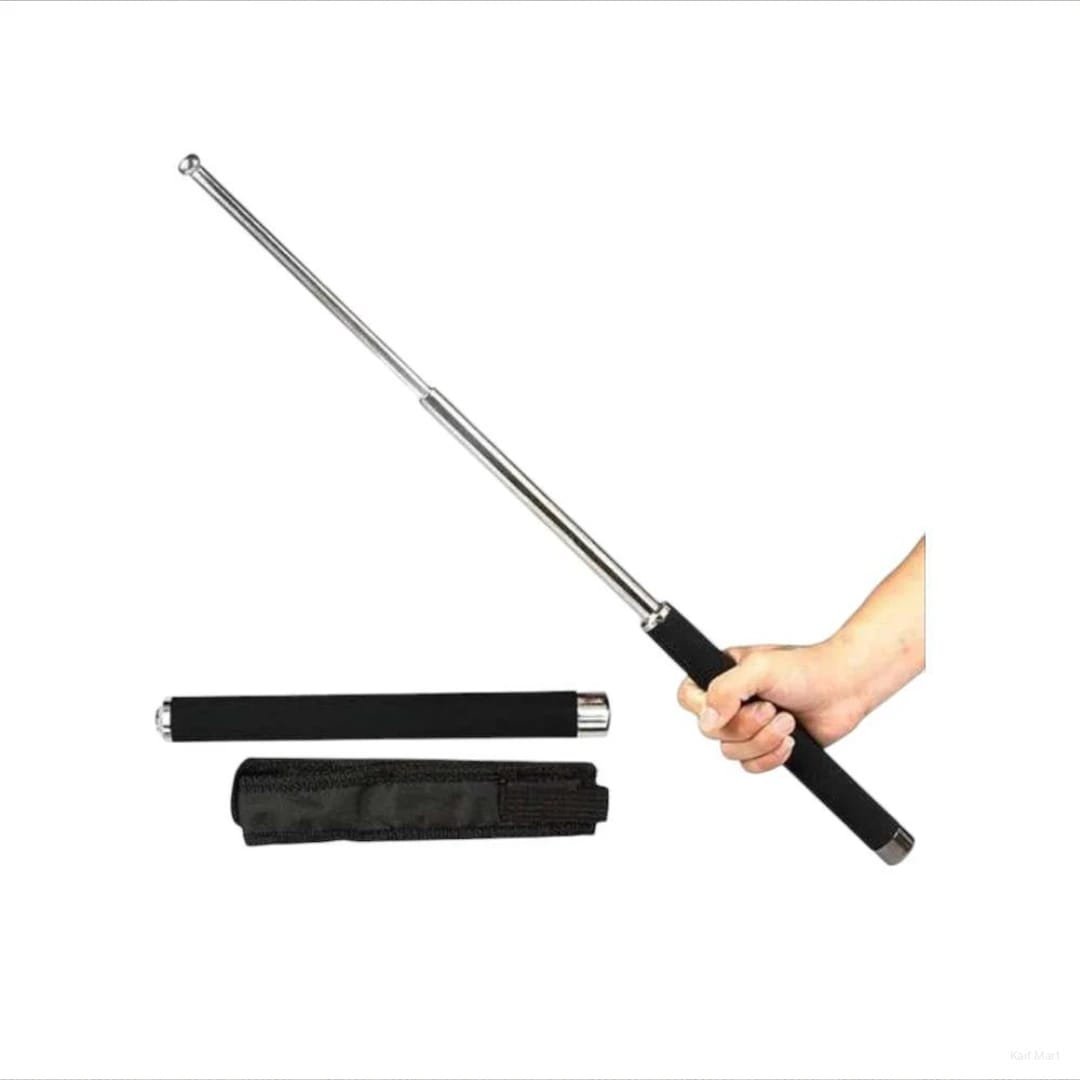 Expandable Self Defense Baton | Telescopic Steel Security Stick with Grip Handle | এক্সপ্যান্ডেবল সেল্ফ ডিফেন্স ব্যাটন | টেলিস্কোপিক স্টিল সিকিউরিটি স্টিক গ্রিপ হ্যান্ডেলসহ - Image 5