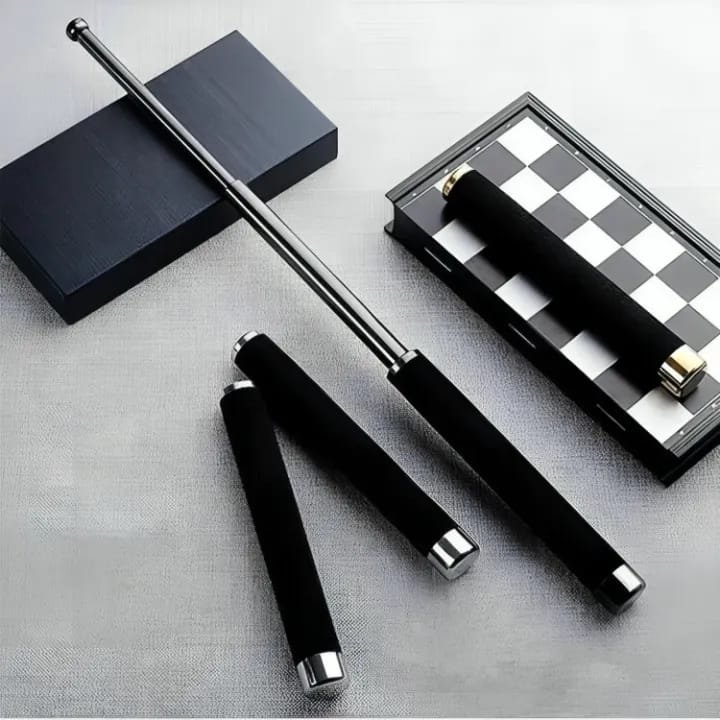 Expandable Self Defense Baton | Telescopic Steel Security Stick with Grip Handle | এক্সপ্যান্ডেবল সেল্ফ ডিফেন্স ব্যাটন | টেলিস্কোপিক স্টিল সিকিউরিটি স্টিক গ্রিপ হ্যান্ডেলসহ