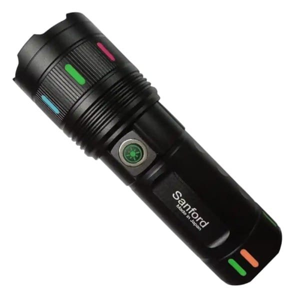 Sanford High Power Super Bright Flashlight | White Laser LED Rechargeable Torch Light | Sanford হাই পাওয়ার সুপার ব্রাইট ফ্ল্যাশলাইট | হোয়াইট লেজার LED রিচার্জেবল টর্চ লাইট - Image 4