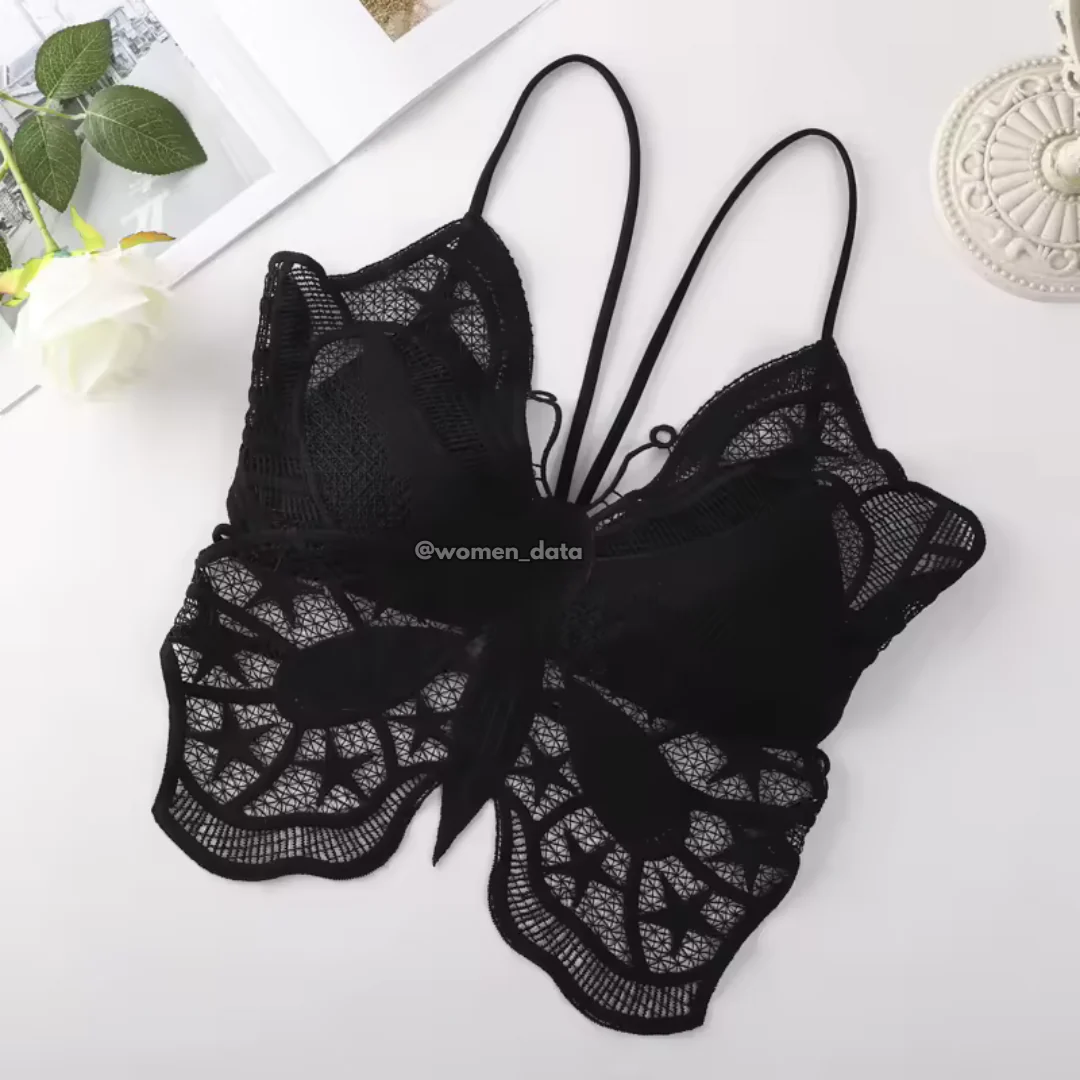 Butterfly Lace Bralette for Women – Stylish Wireless Fancy Bra | বাটারফ্লাই লেস ব্রালেট – স্টাইলিশ ওয়্যারলেস ফ্যান্সি ব্রা - Image 3
