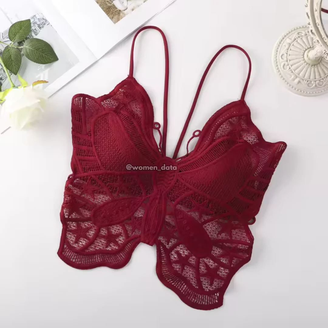 Butterfly Lace Bralette for Women – Stylish Wireless Fancy Bra | বাটারফ্লাই লেস ব্রালেট – স্টাইলিশ ওয়্যারলেস ফ্যান্সি ব্রা - Image 2