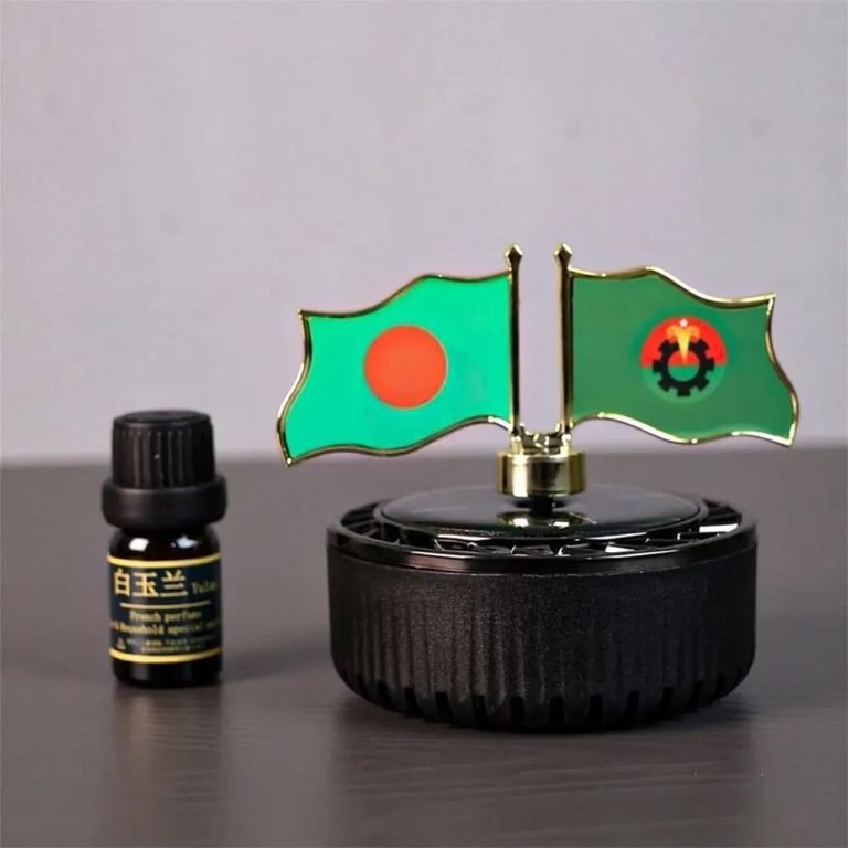 Flag Solar Rotating Car Perfume – Dashboard Air Freshener Ornament | ফ্ল্যাগ সোলার রোটেটিং কার পারফিউম – ড্যাশবোর্ড এয়ার ফ্রেশনার অর্নামেন্ট - Image 4