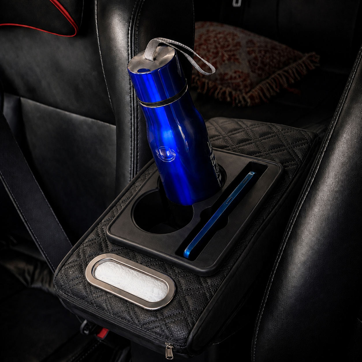 Universal Car Seat Armrest Cushion with Storage Box & Cup Holder – Premium Center Console Arm Support | ইউনিভার্সাল কার সিট আর্মরেস্ট কুশন স্টোরেজ বক্স ও কাপ হোল্ডারসহ – প্রিমিয়াম সেন্টার কনসোল সাপোর্ট - Image 11
