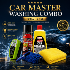 Car Master Washing Combo – 6pcs Complete Car Interior & Exterior Cleaning Package   |   কার মাস্টার ওয়াশিং কম্বো - ৬ পিসি সম্পূর্ণ গাড়ির অভ্যন্তরীণ এবং বহির্মুখী পরিষ্কারের প্যাকেজ
