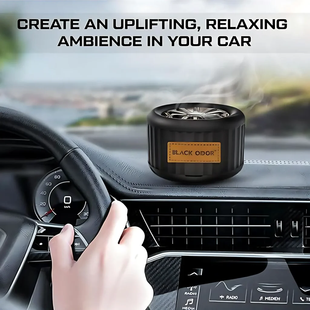 Black Odor Car Dashboard Air Freshener | Long Lasting Car Perfume | ব্ল্যাক ওডর কার ড্যাশবোর্ড এয়ার ফ্রেশনার | লং লাস্টিং কার পারফিউম - Image 2