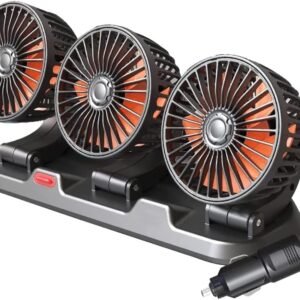 Triple Head Car Cooling Fan – 12V Dashboard Vehicle Air Circulation Fan | ট্রিপল হেড কার কুলিং ফ্যান – ১২V ড্যাশবোর্ড ভেহিকল এয়ার সার্কুলেশন ফ্যান