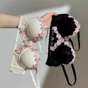 Elegant Floral Lace Push-Up Bra & Panty Set – Soft Padded Stylish Lingerie Set | এলিগেন্ট ফ্লোরাল লেস পুশ-আপ ব্রা সেট – সফট প্যাডেড স্টাইলিশ লিঞ্জেরি সেট