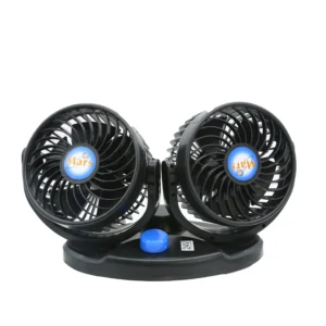 Dual Head USB Car Fan 360° Rotatable – 3 Speed Dashboard Cooling Fan for Car | ডুয়াল হেড USB কার ফ্যান 360° রোটেশন – ড্যাশবোর্ড কুলিং ফ্যান (৩ স্পিড)