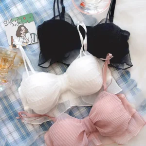 Cute Bow Knot Soft Padded Bra & Panty Set – Kawaii Style Lingerie for Women | কিউট বো নট সফট প্যাডেড ব্রা সেট – কাওয়াই স্টাইল গার্লস লিঞ্জেরি সেট