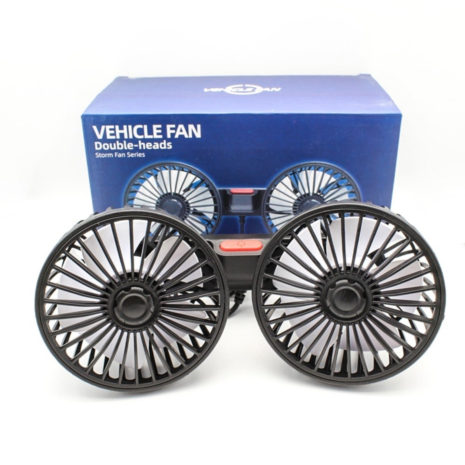 Dual Head Car Fan 1pc 360° Rotatable USB Charging Universal Auto Cooling Cooler Car Accessories - Image 2