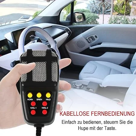 Siren 12V – 7 Tone Sound Horn | Car Siren Speaker | Emergency Alarm System - Image 2