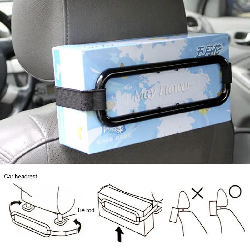 Sun Visor & Seat Back Elastic Hanging Napkin Box - Image 3