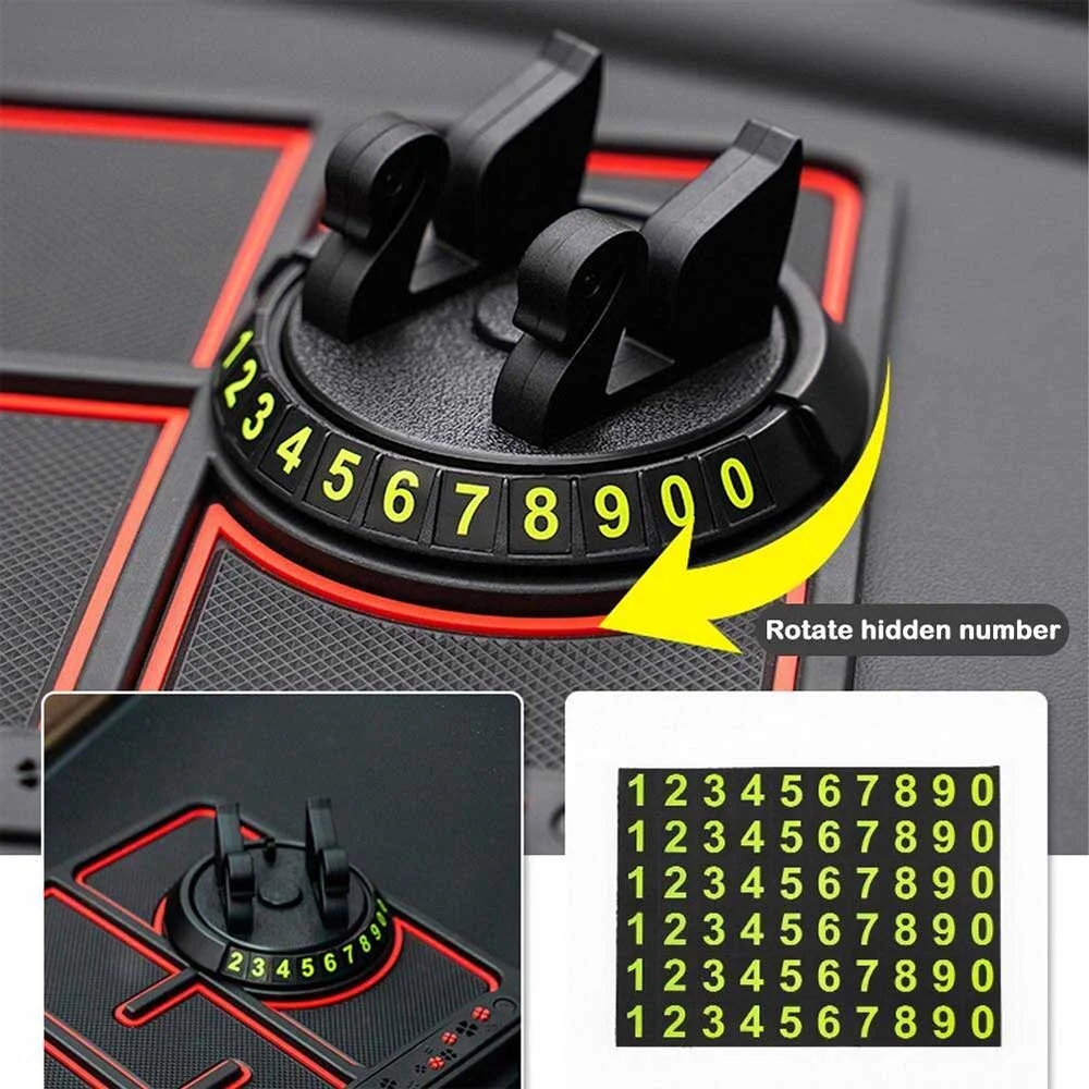 Anti-Slip Car Dashboard Mat With Phone Holder & Aromatherapy (Radium Night Glow) - Image 2