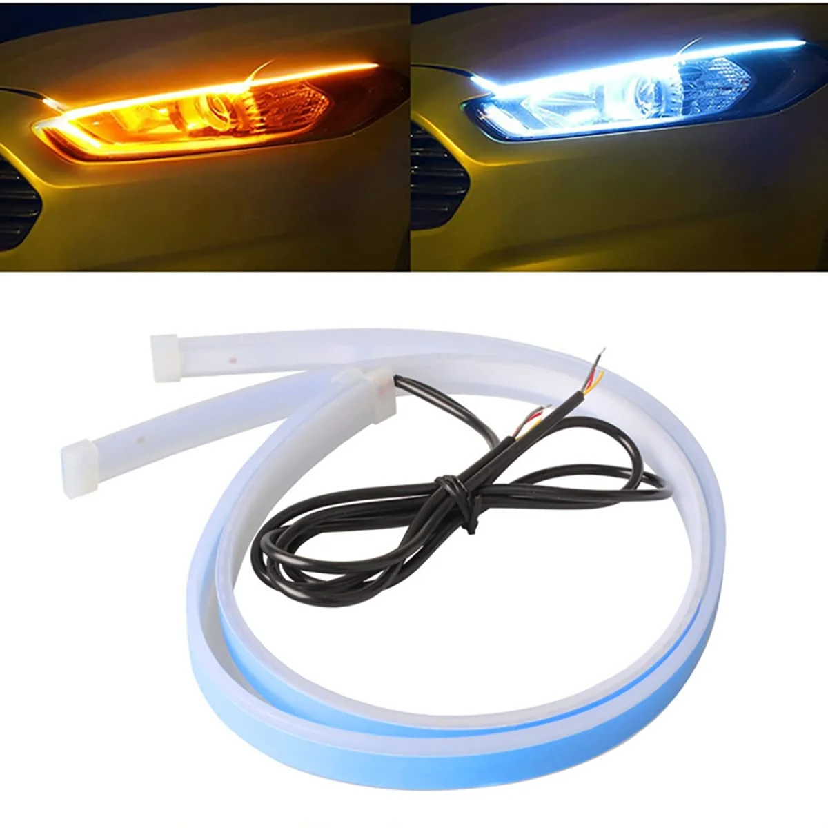 Universal Flexible LED DRL & Sequential Turn Signal Strip - Image 2