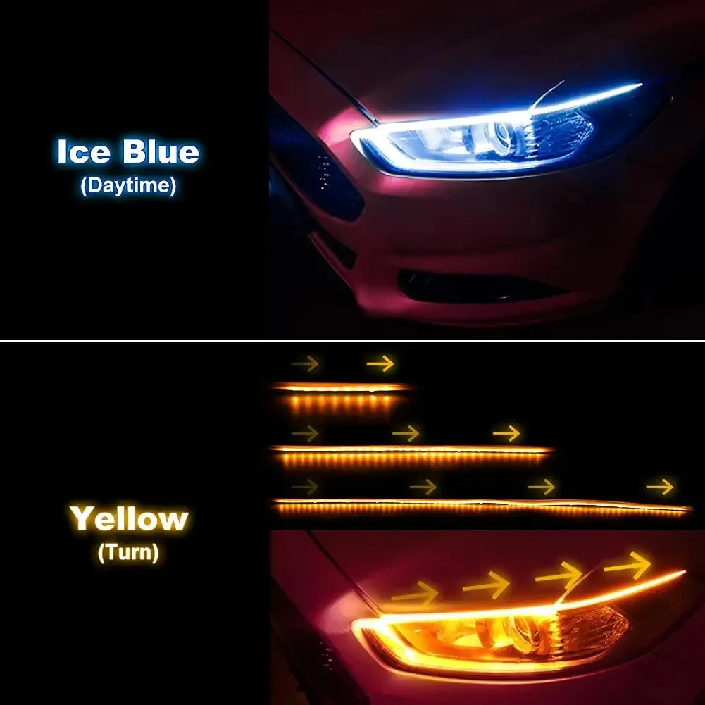Universal Flexible LED DRL & Sequential Turn Signal Strip - Image 3