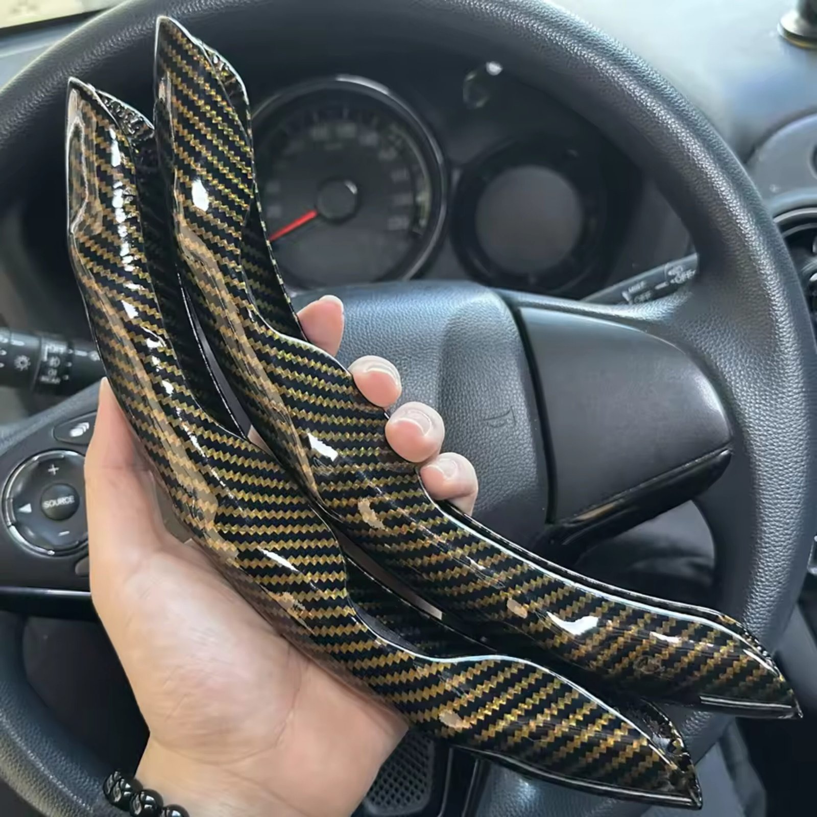 Two Part Wooden Steering Cover for Cars - Image 13