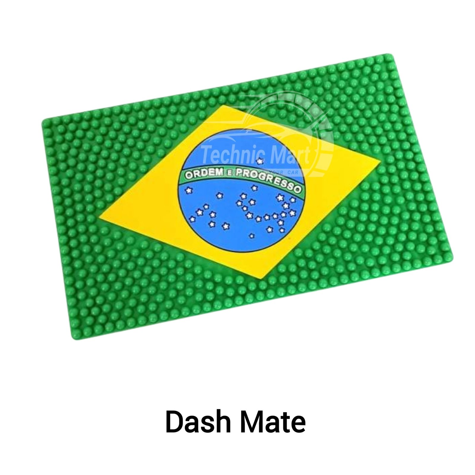 Brazil Fan Car Accessories Combo Pack | Solar Rotate Flag, Air Freshener, Dash Mate & Glass Sticker - Image 3