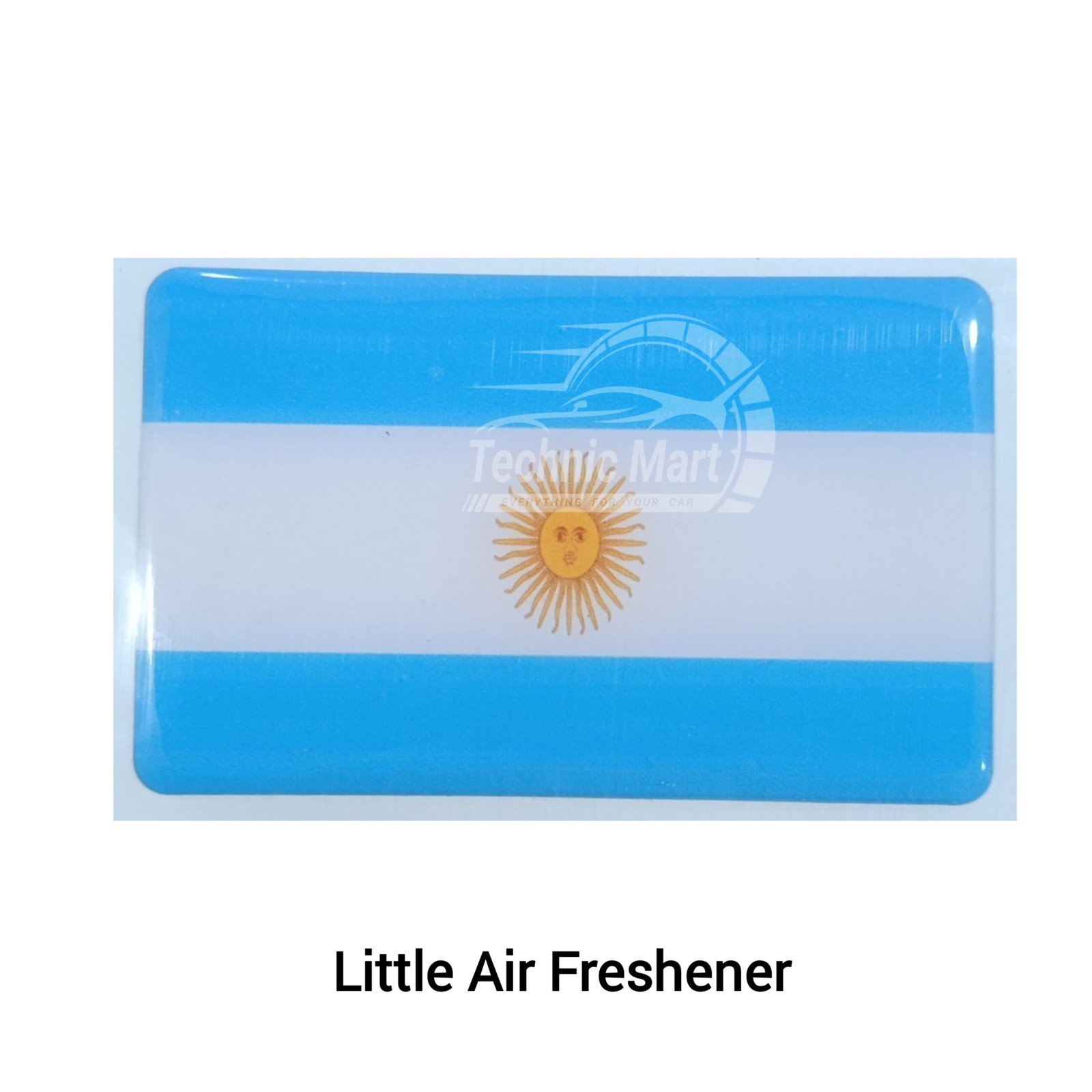 Argentina Fan Car Accessories Combo Pack | Solar Rotate Flag, Air Freshener, Dash Mate & Glass Sticker - Image 5