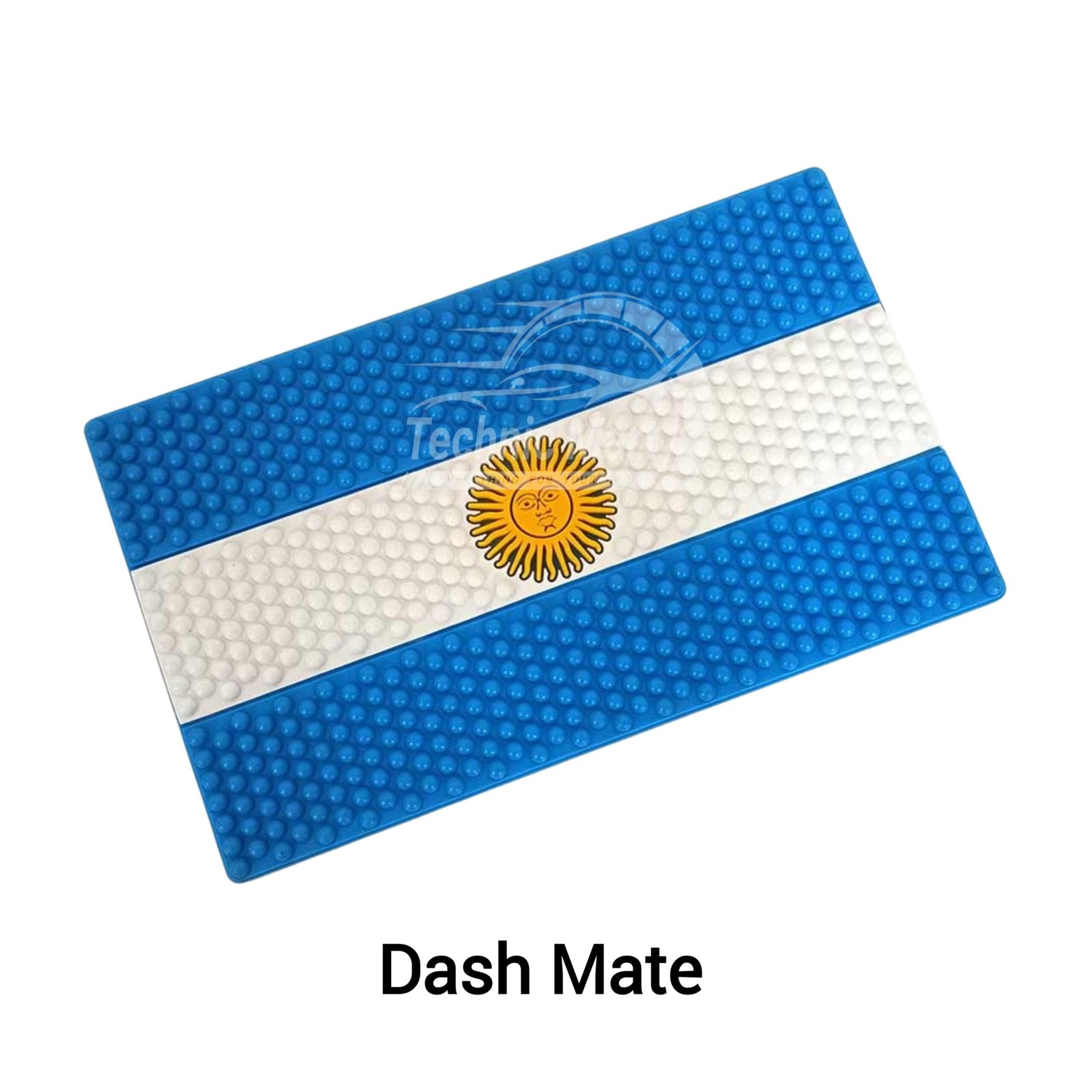 Argentina Fan Car Accessories Combo Pack | Solar Rotate Flag, Air Freshener, Dash Mate & Glass Sticker - Image 3