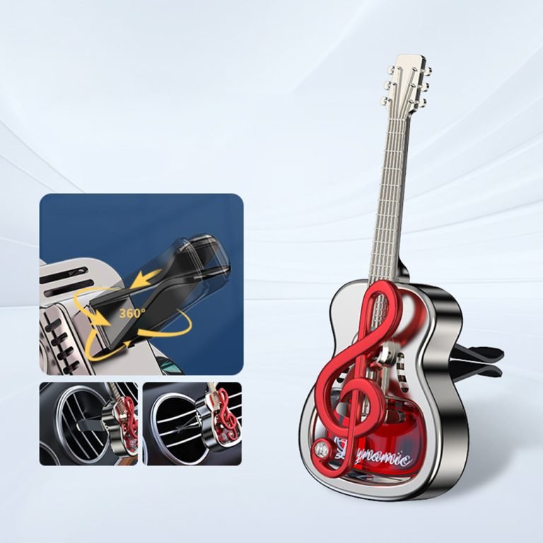 Guitar Shaped Car Perfume Car Air Vent Aromatherapy Accessories Music Lovers Car Interior Lasting Fragrance Air Freshener - Image 2